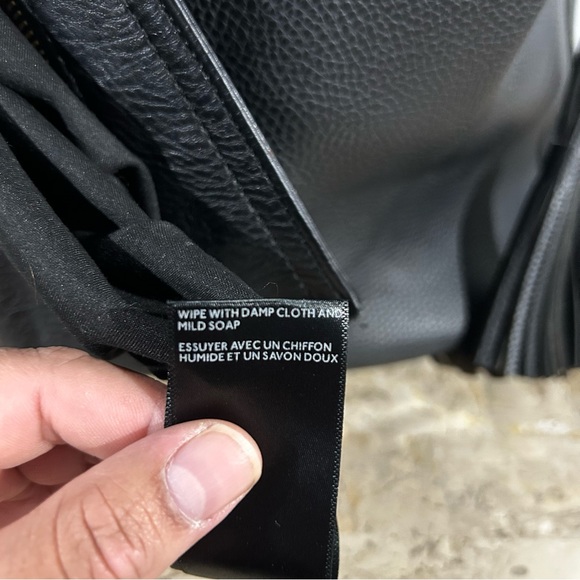 XL Black Tote Bag With Small Coin Purse Attached - Picture 5 of 16